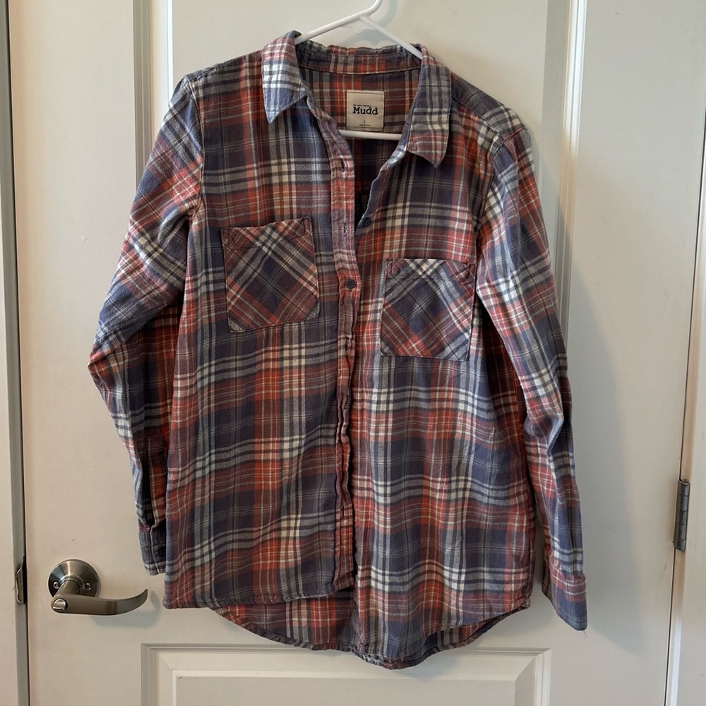 Blue and Orange Mudd Flannel